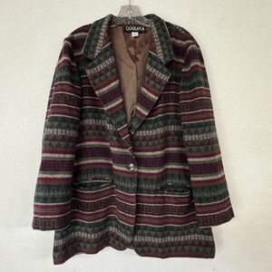 Vintage Casablanca Blazer Western Wool Southwestern Women's Sz 14